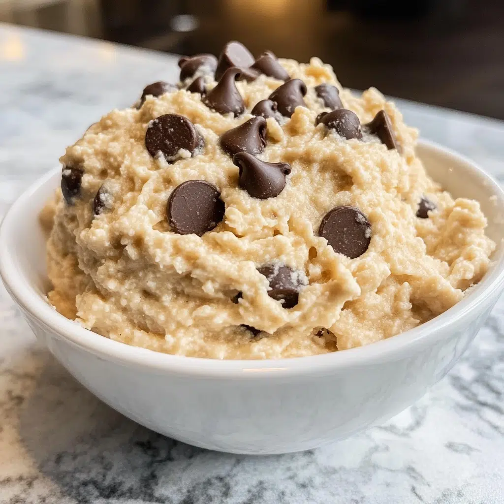 cottage cheese cookie dough without almond flour in a bowl