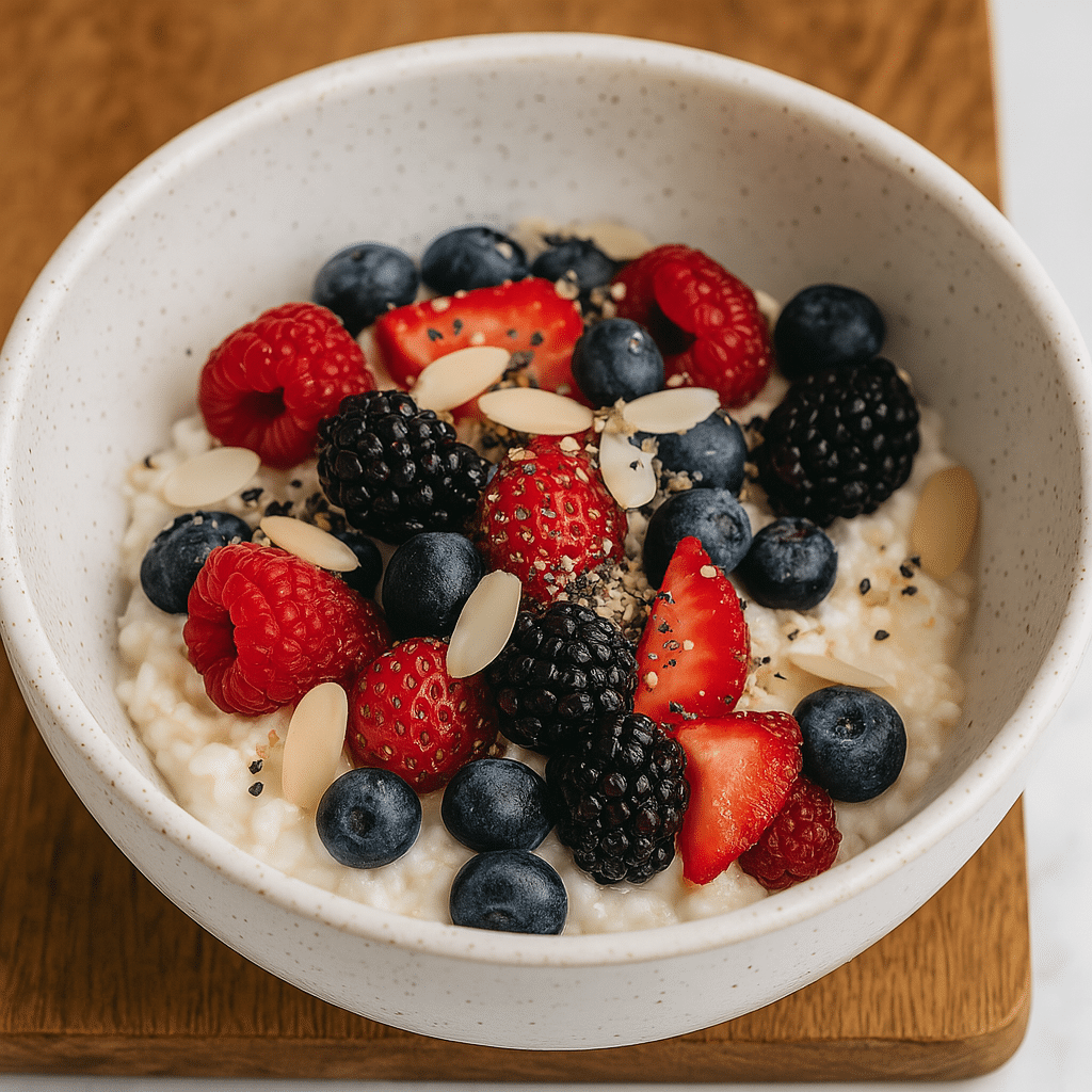 Cottage Cheese Breakfast Bowl – Easy Sweet + Savory Recipes 9 cottage cheese berries nuts breakfast bowl