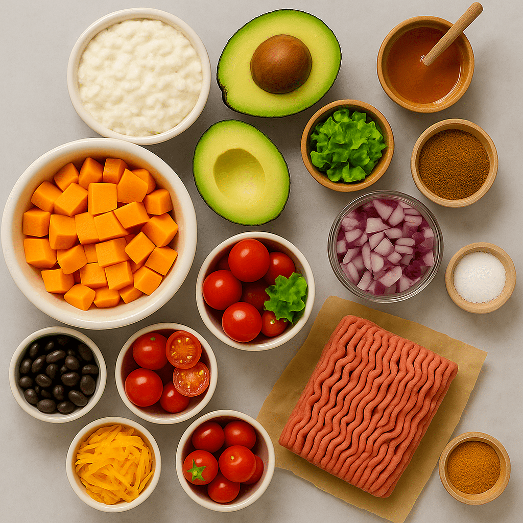 Cottage Cheese Taco Bowl – Easy, Viral & Keto-Friendly 5 cottage cheese taco bowl ingredients